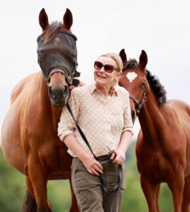 Bateel and her foal by Kingman with Kate